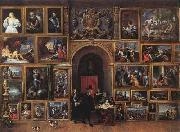 TENIERS, David the Younger Archduke Leopold Wilhelm of Austria in his Gallery fh oil painting on canvas